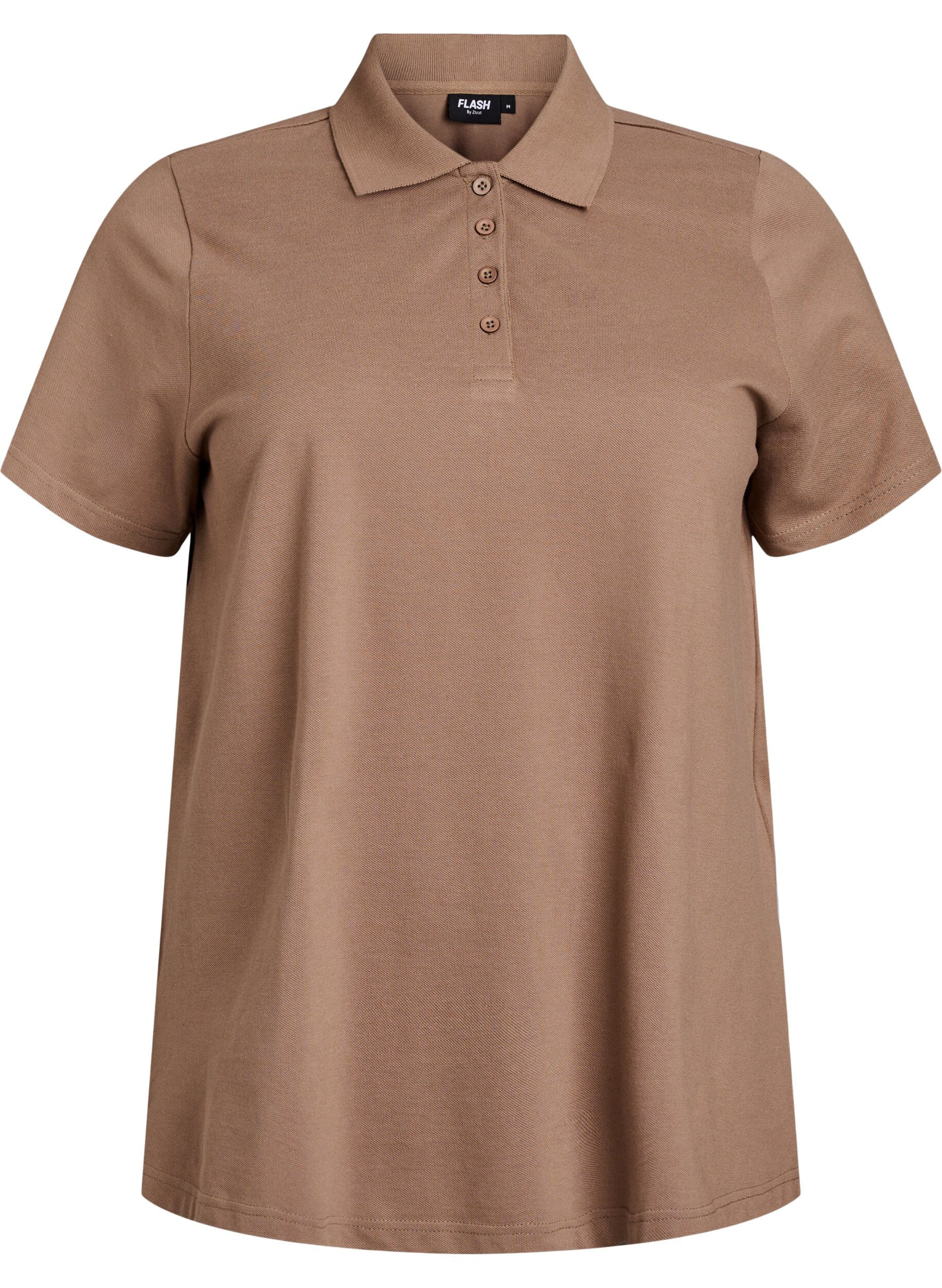 Zizzifashion Polo shirt with short sleeves, Brown, Packshot image number 0