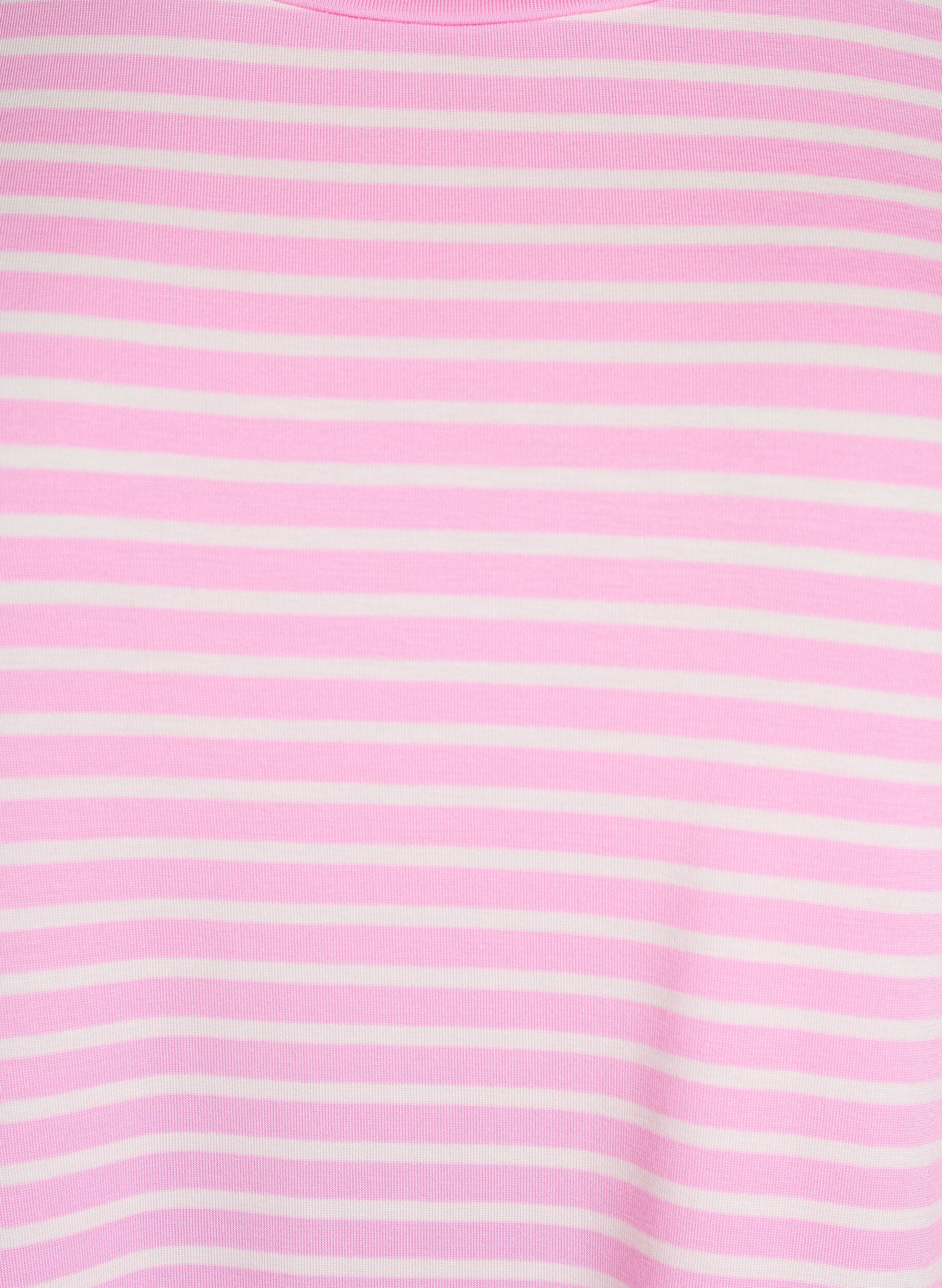 Zizzifashion T-shirt with TENCEL&trade; Lyocell and stripes, Pink, Packshot image number 2