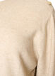 Knit blouse with button detail, Beige, Packshot image number 2