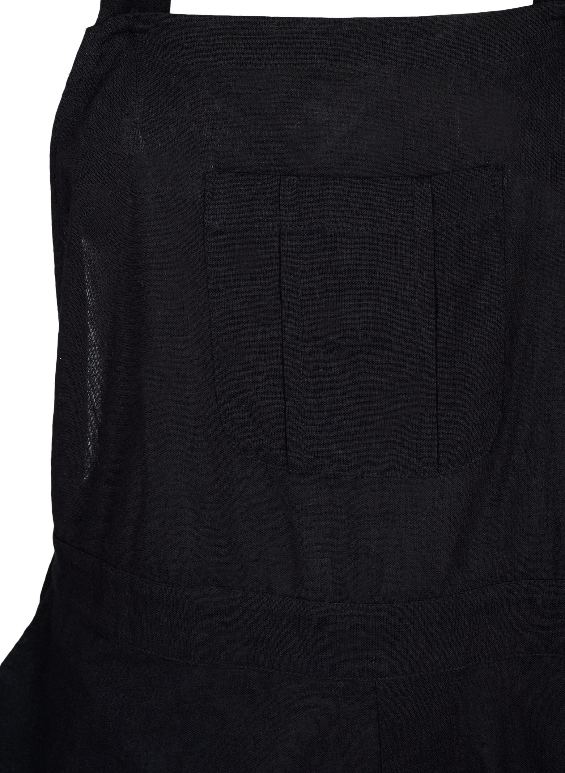 Zizzifashion Overalls in linen mix, Black, Packshot image number 2