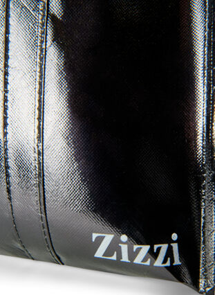Shopping bag with zipper, Black, Packshot image number 2