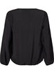 Blouse with balloon effect and chiffon details, Black, Packshot image number 1