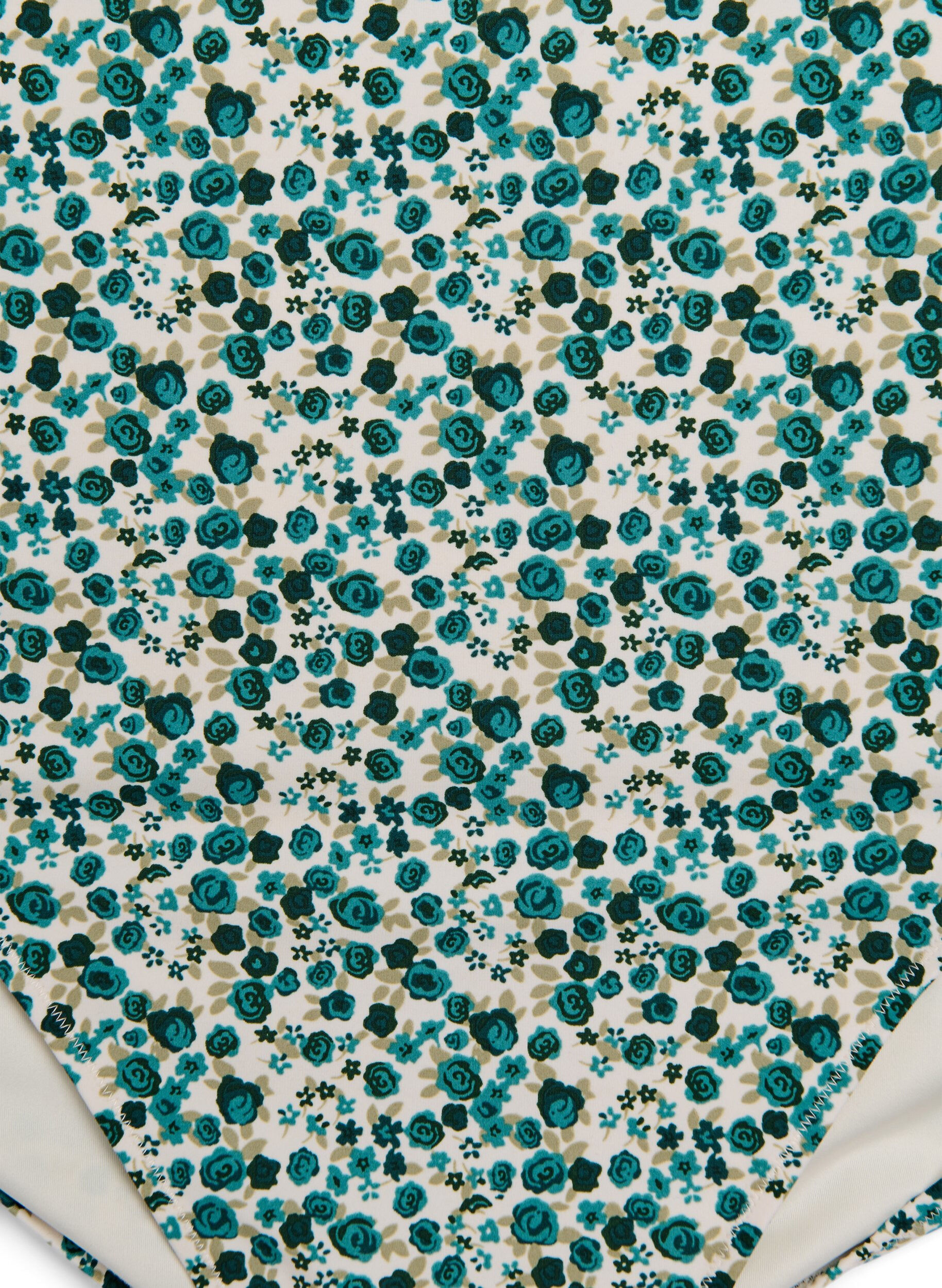 Zizzifashion Extra high waist bikini bottom with floral print, Green, Packshot image number 2