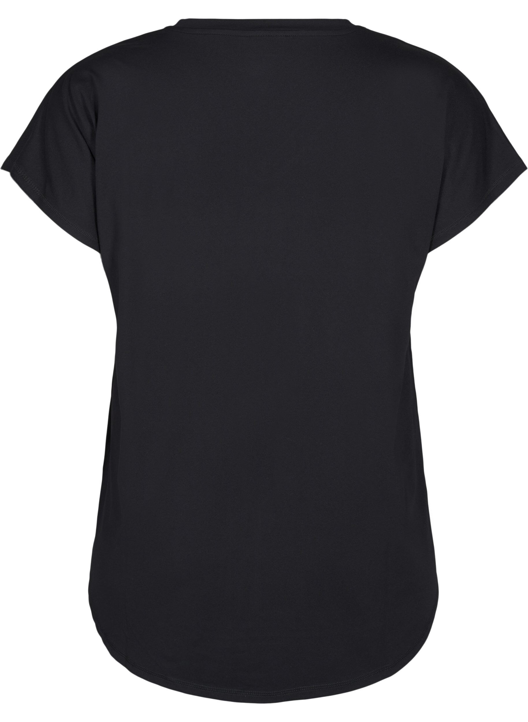 Zizzifashion V-neck training t-shirt, Black, Packshot image number 1