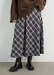 Checked A-line maxi skirt, Light Blue, Model image number 2
