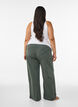 Jersey trousers with wide legs and pockets, Green, Model image number 2