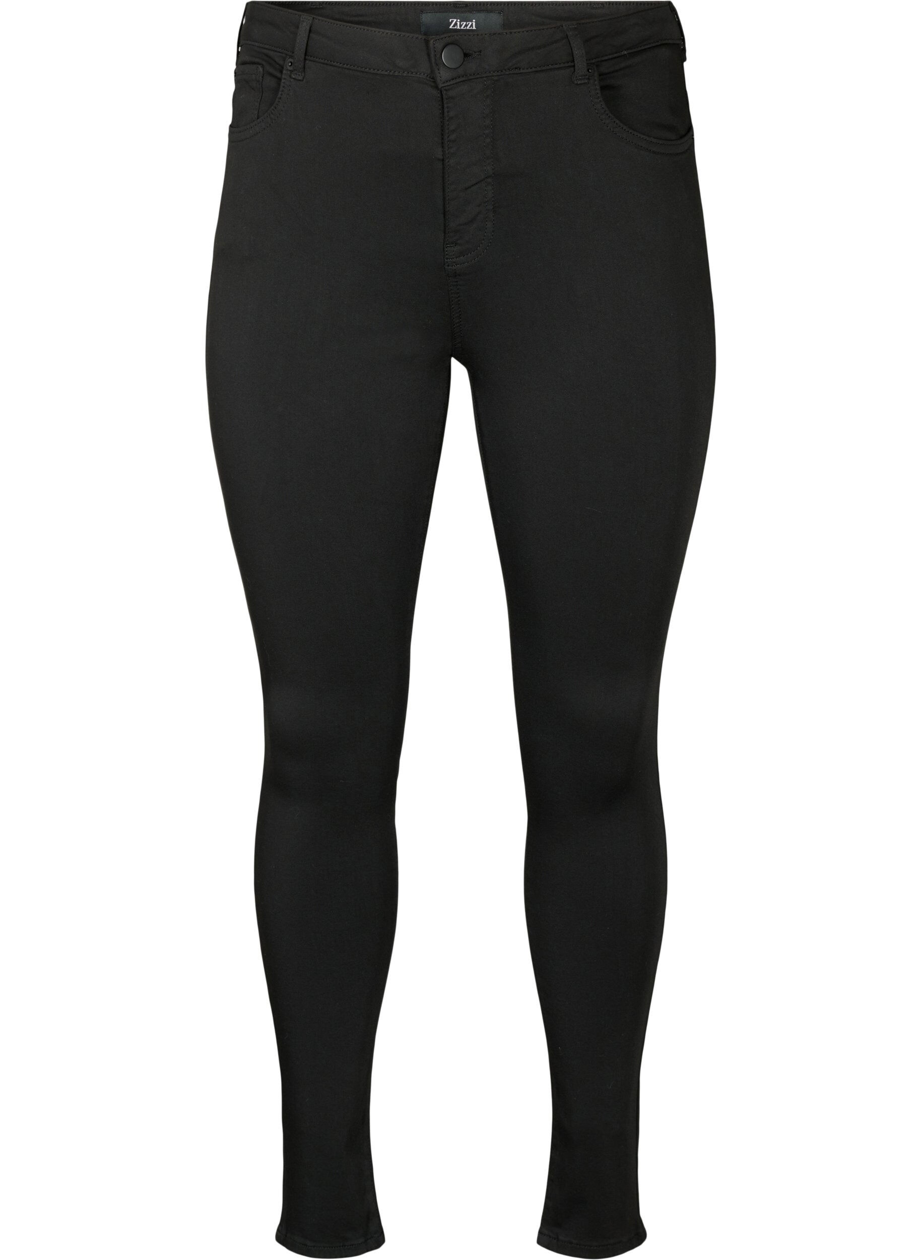 Zizzifashion Stay black Amy jeans with high waist, Black, Packshot image number 0