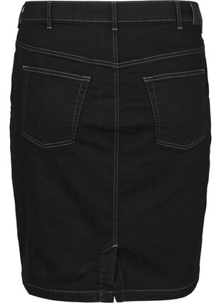 Tight-fitting denim skirt, Black, Packshot image number 1