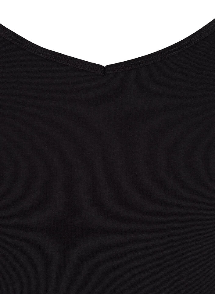 Long basic top, Black, Packshot image number 2