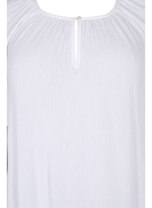 Short-sleeved viscose dress, Bright White, Packshot image number 2