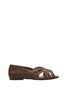 Ballerina in faux suede with crossed straps, Black, Packshot image number 1