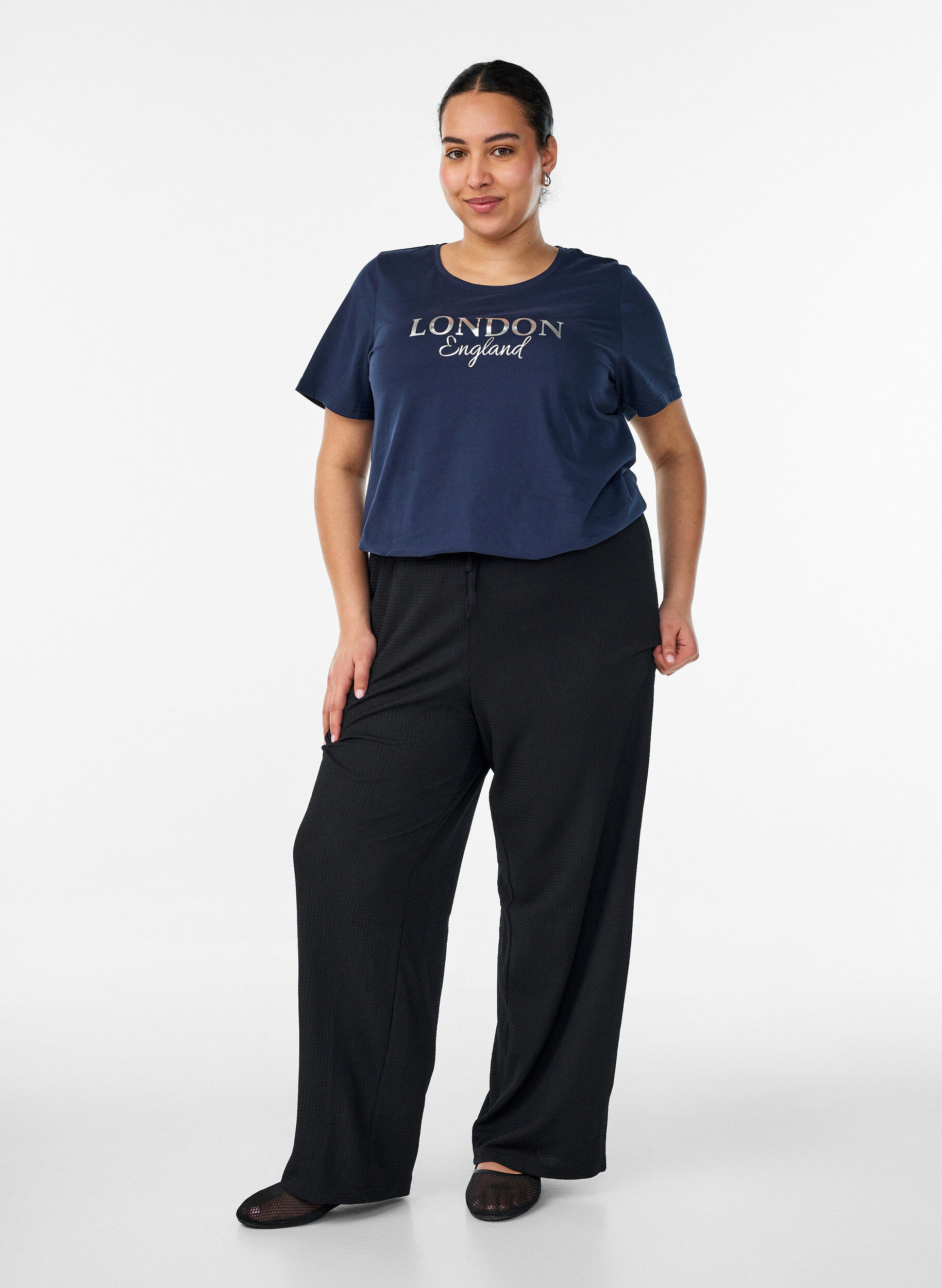 ZizzifashionT-shirt with motif, Blue, Model image number 1