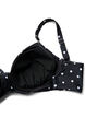 Bikini top with underwire and pattern, Black, Packshot image number 3