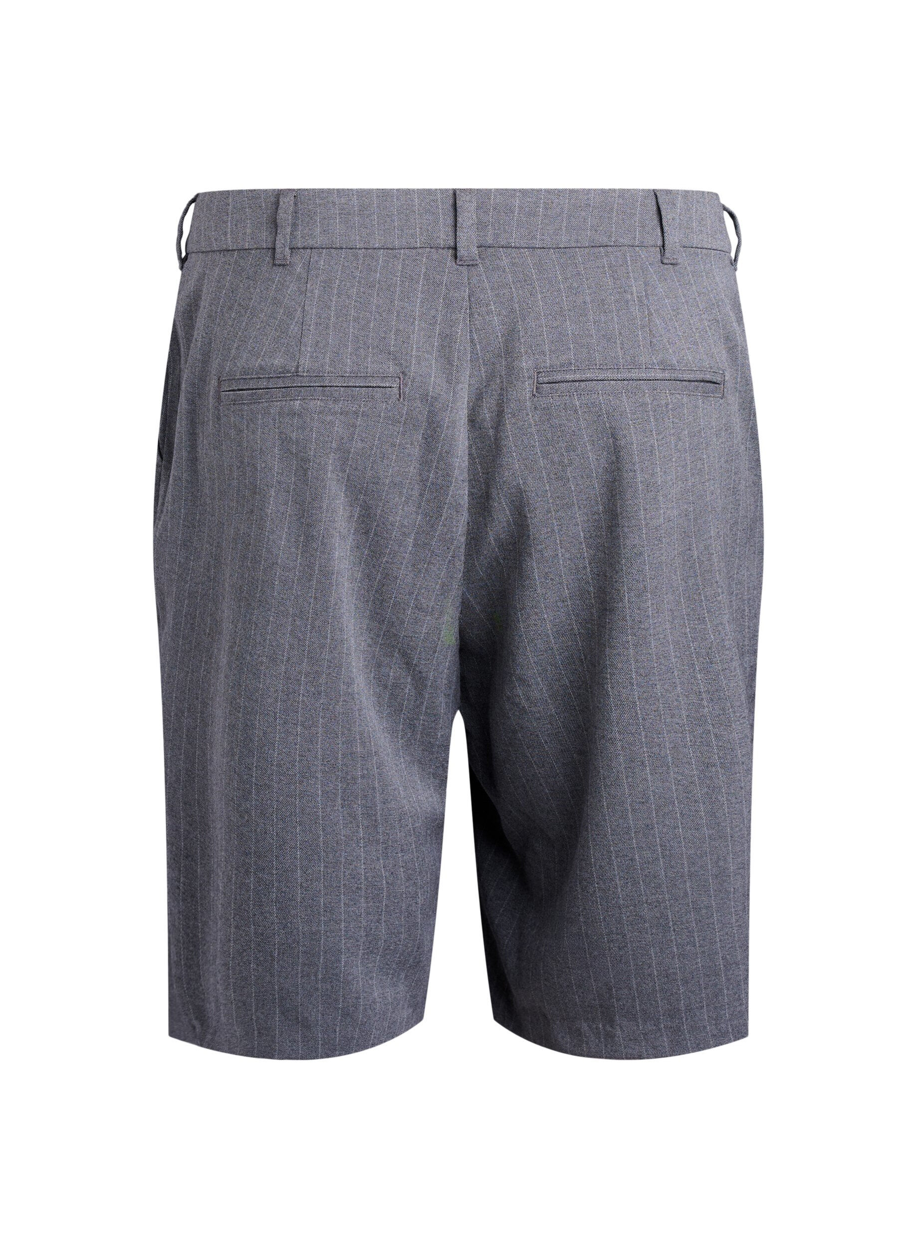 Zizzifashion Pinstriped Bermuda shorts with a loose fit, Dark Grey, Packshot image number 1