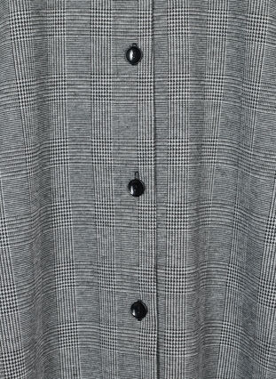 Long checkered shirt with chest pockets, Black Check , Packshot image number 2