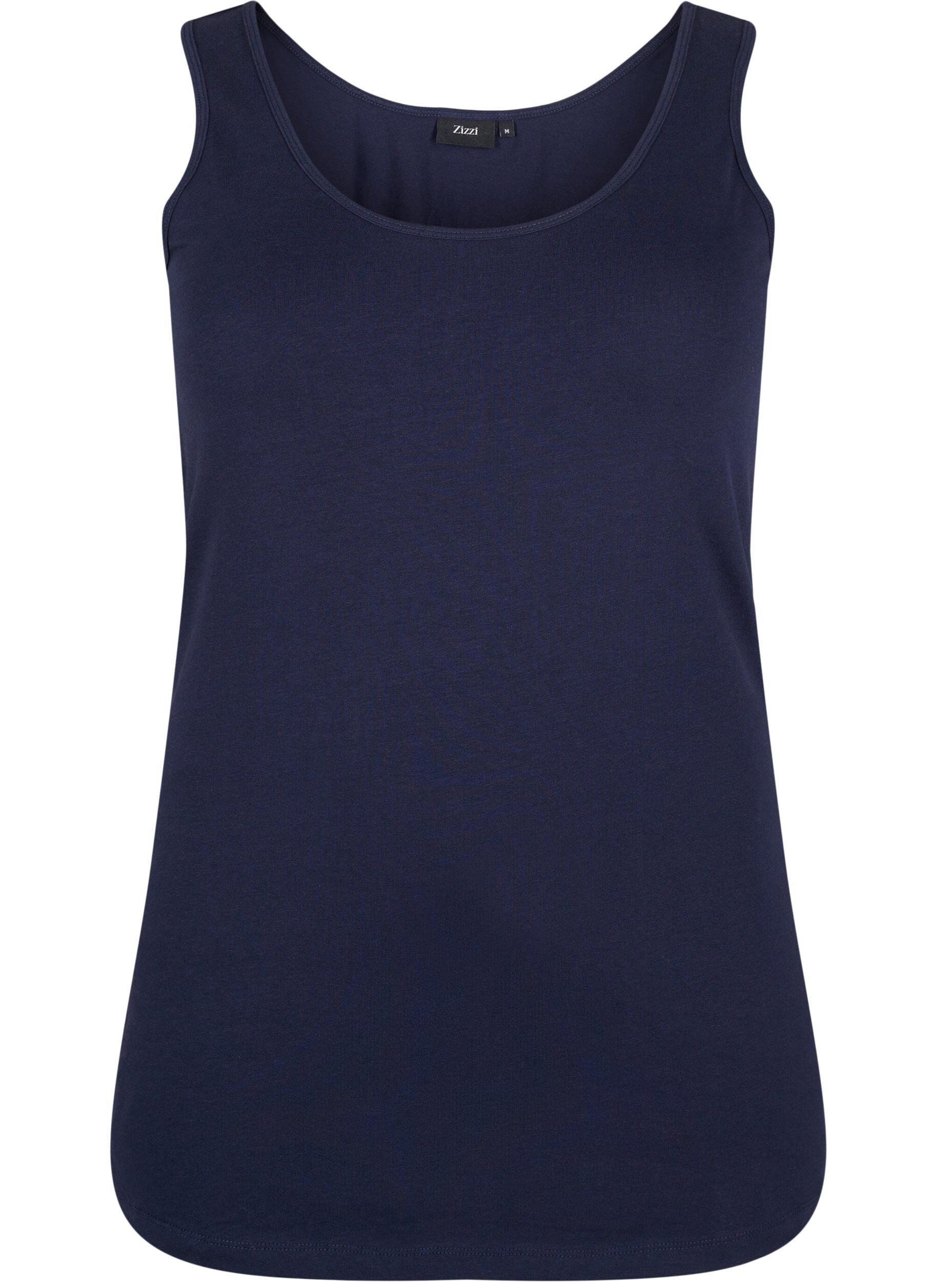 Solid color basic top in cotton