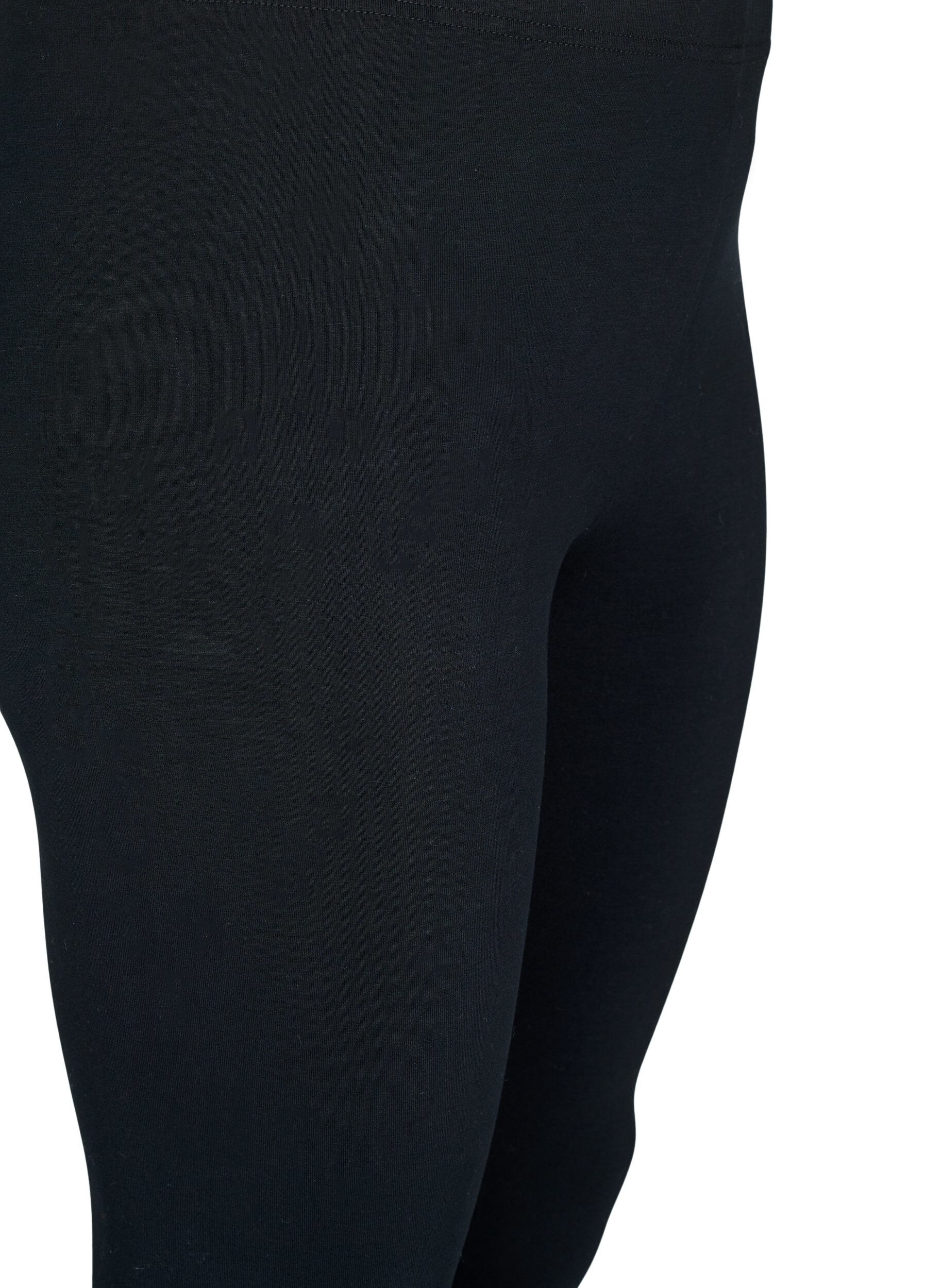 Zizzifashion Basic leggings with extra length, Black, Packshot image number 2