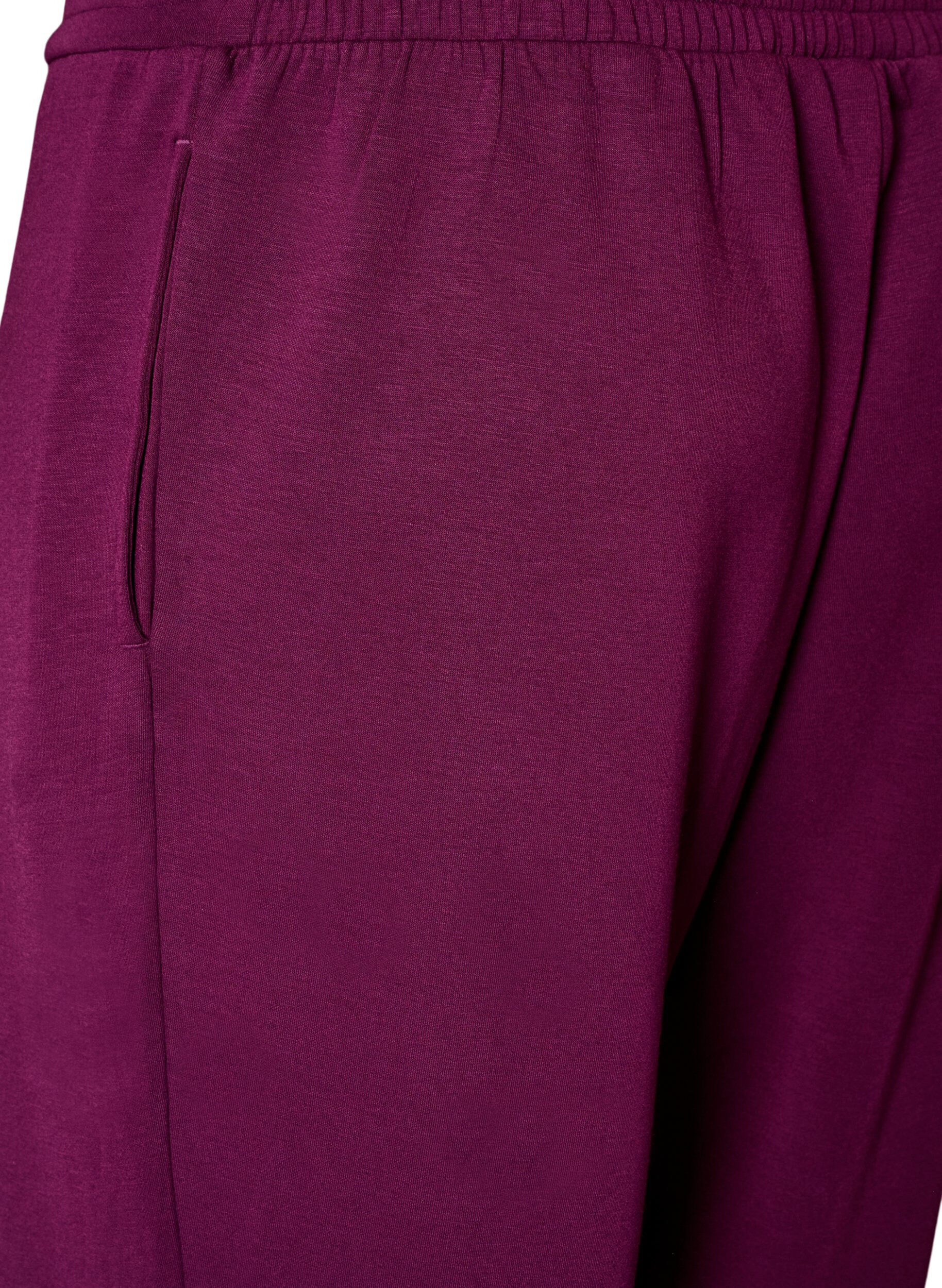 ZizzifashionJersey trousers with high waist and pockets, Purple, Packshot image number 3