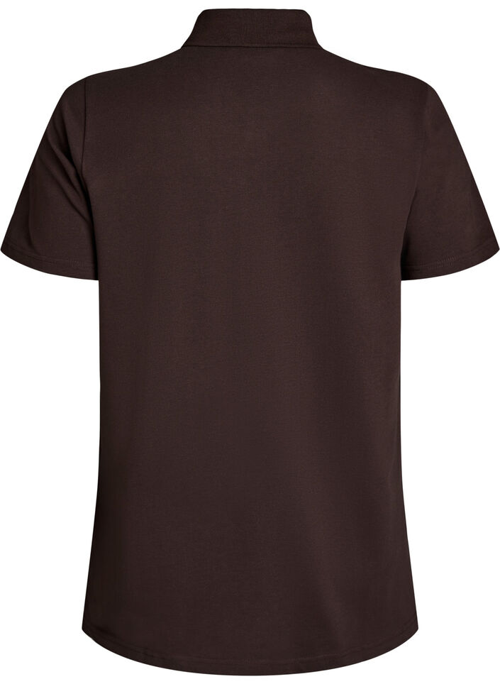 Polo shirt with short sleeves, Brown, Packshot image number 1