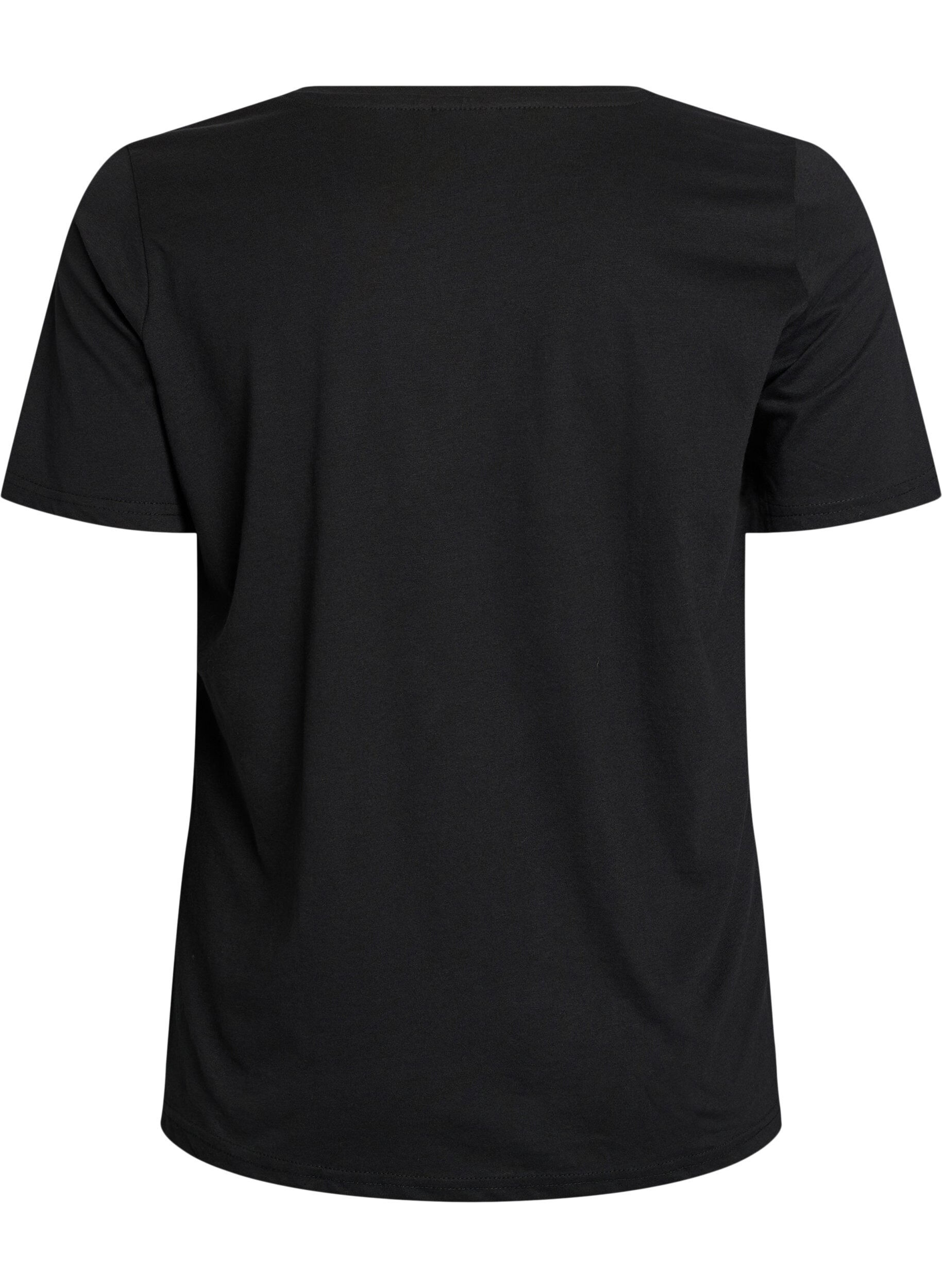 Zizzifashion T-shirt with motif, Black, Packshot image number 1