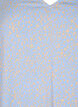 V-neck blouse in viscose with print, Light Blue, Packshot image number 2