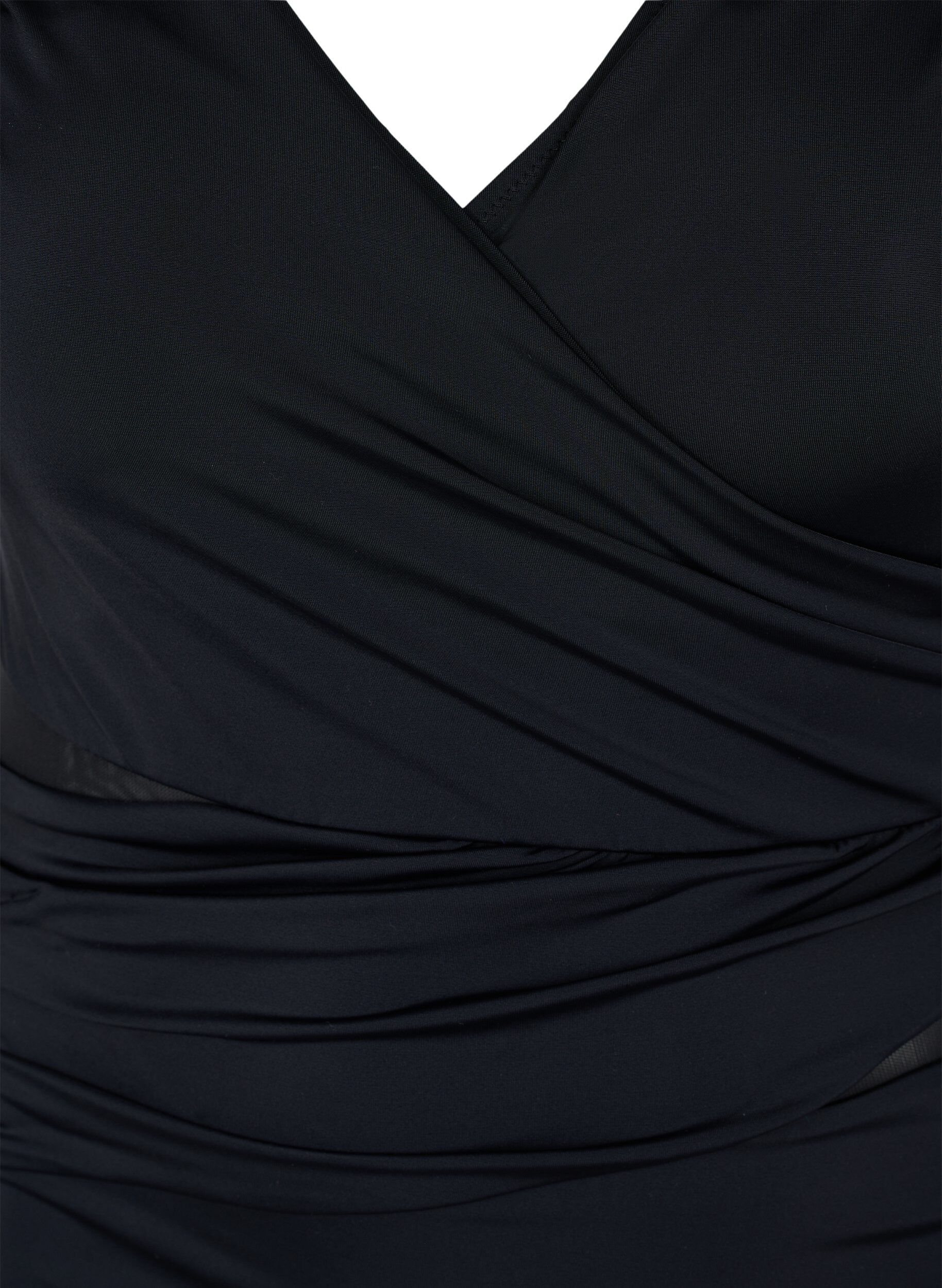 Zizzifashion Swimsuit with wrap, Black, Packshot image number 3