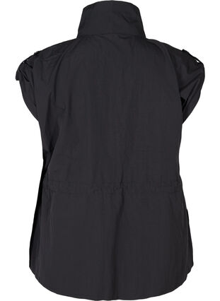Sports vest with an adjustable waist and pockets, Black, Packshot image number 1