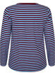 Striped blouse with long sleeves, Blue, Packshot image number 1