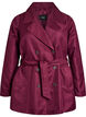 Short trench coat with belt, Dark Bordeaux, Packshot image number 0
