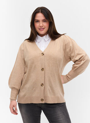 Knitted cardigan with a button-through closure, Nomad Mel, Model image number 0