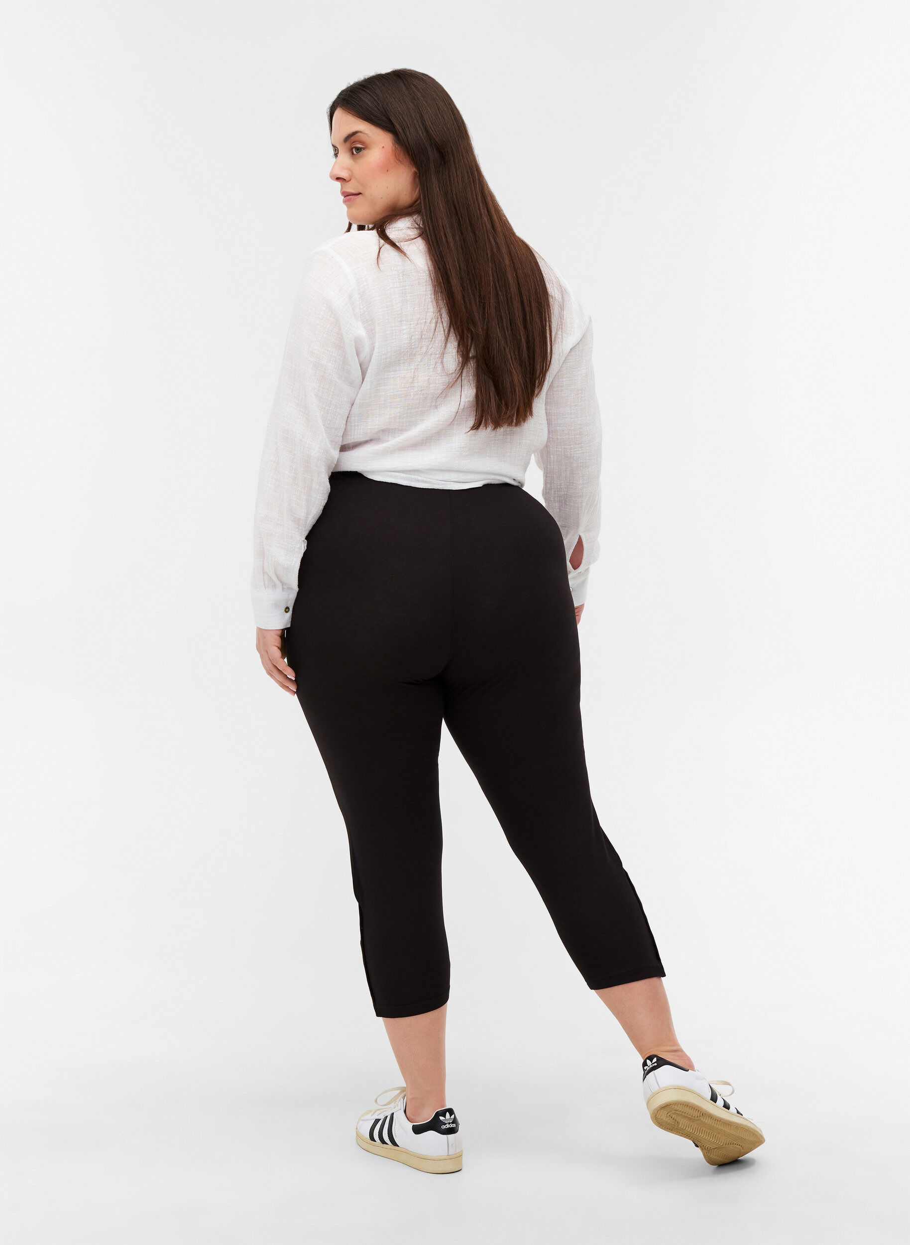 Zizzifashion 3/4-length leggings with buttons, Black, Model image number 1