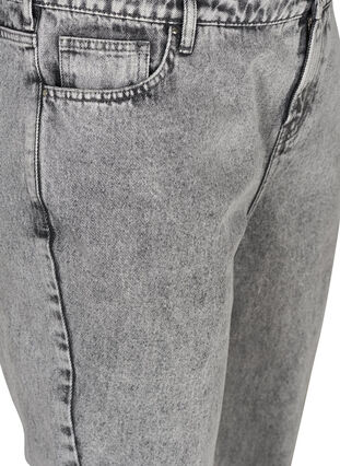 Cropped mom fit Mille jeans with a loose fit, Grey acid wash, Packshot image number 2