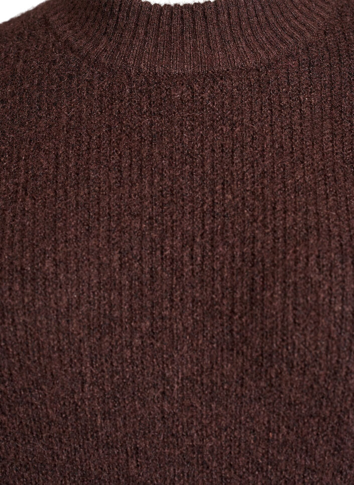 Long knitted dress with high neck, Brown, Packshot image number 2