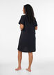 Organic cotton nightdress with V-neck, Black, Model image number 2