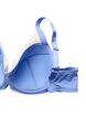 Padded bra with lace and mesh, Blue, Packshot image number 3