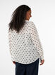 Viscose blouse with a ruffle collar, White, Model image number 2