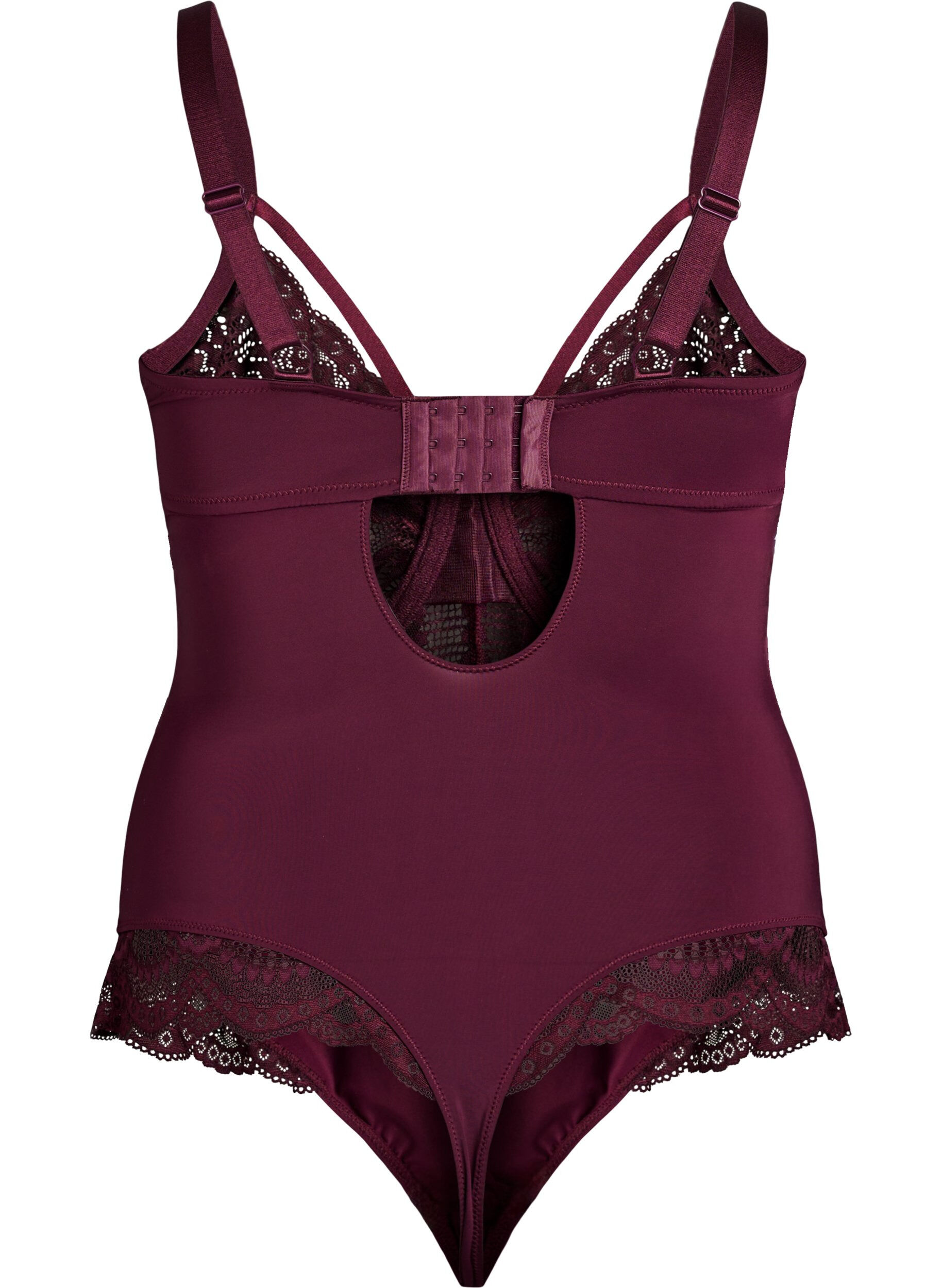 ZizzifashionUnderwired lace body with strap detail, Red, Packshot image number 1