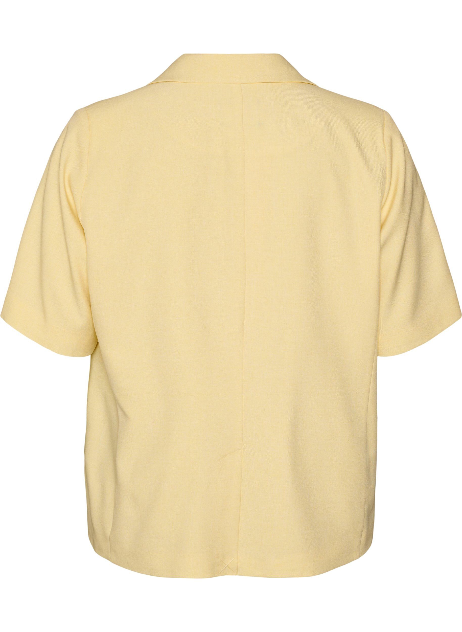 Zizzifashion Blazer with short sleeves and lapels, Yellow, Packshot image number 1