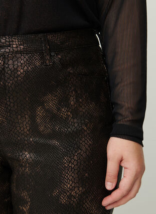 Close-fitting trousers with a snakeskin pattern, Copper Snake, Model image number 1