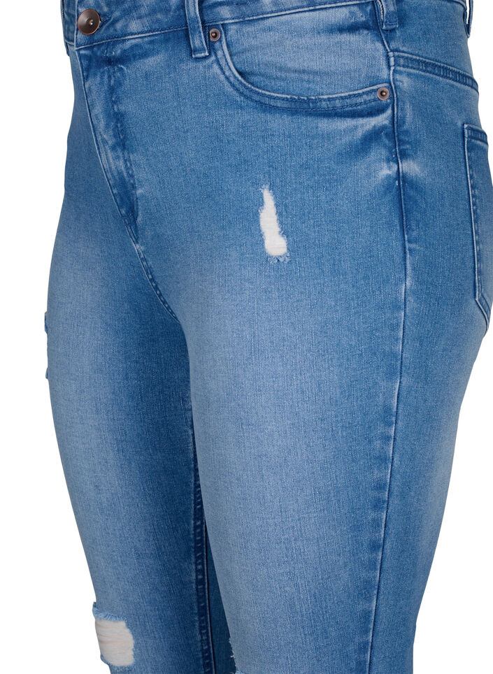 Amy jeans with super slim fit and ripped details, Blue, Packshot image number 2