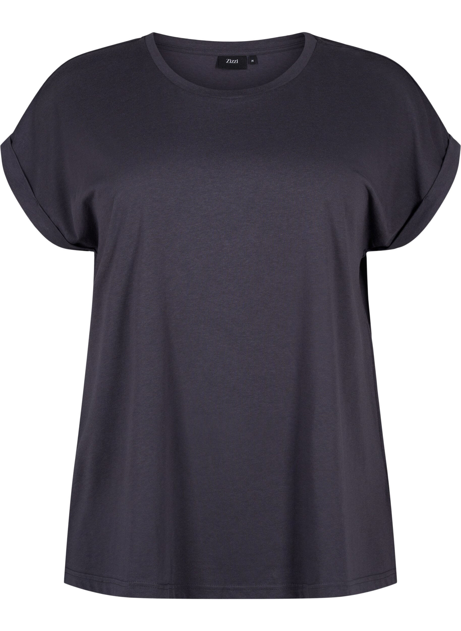 Zizzifashion Short sleeve cotton blend T-shirt, Dark Grey, Packshot image number 0