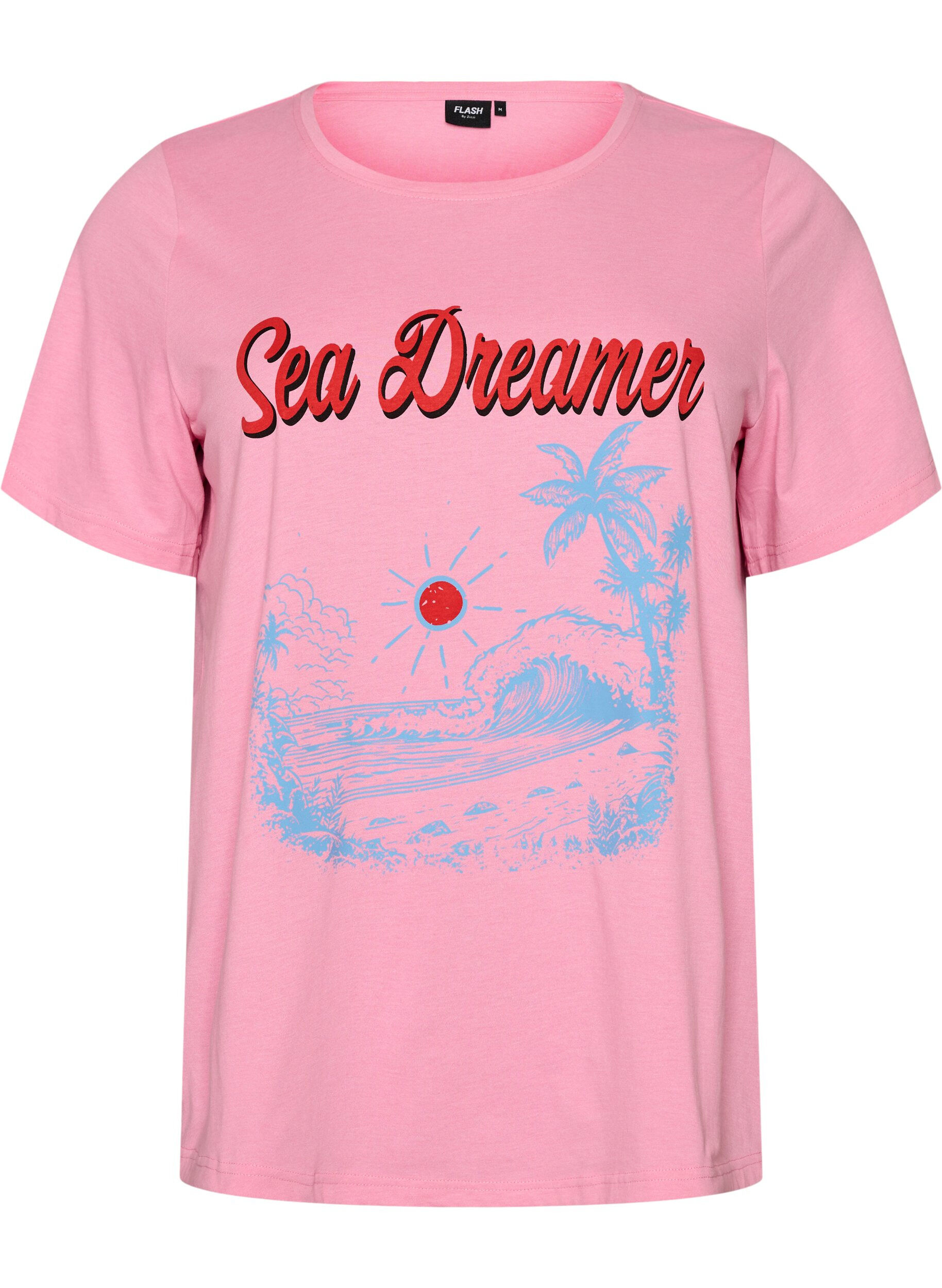 Zizzifashion T-shirt with motif, Rose, Packshot image number 0