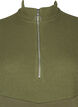 Sweatshirt with knitwear and zip, Winter Moss, Packshot image number 2