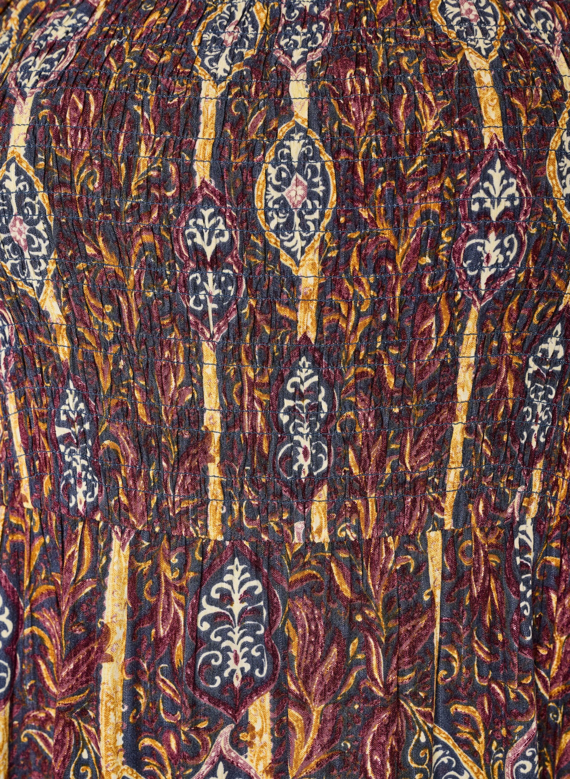 ZizzifashionSummer dress in viscose with paisley print, Purple, Packshot image number 2