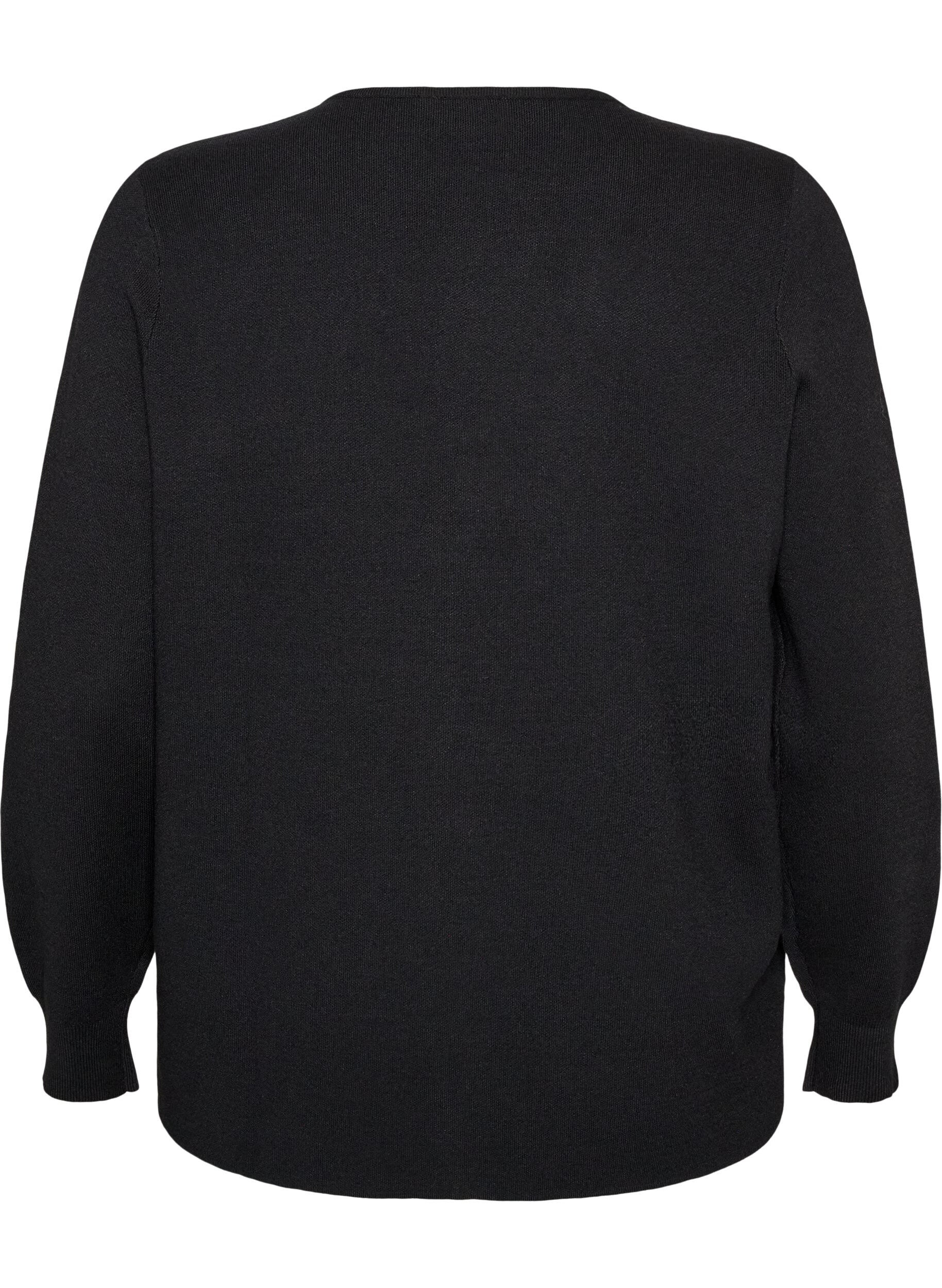 ZizzifashionCardigan with 2-way zip, Black, Packshot image number 1