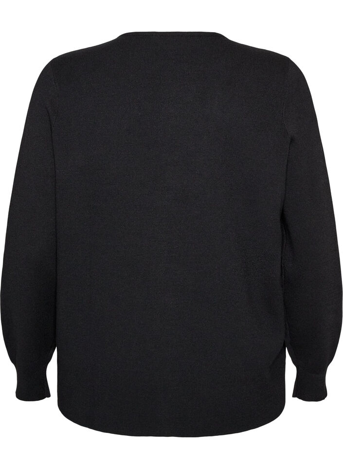Cardigan with 2-way zip, Black, Packshot image number 1