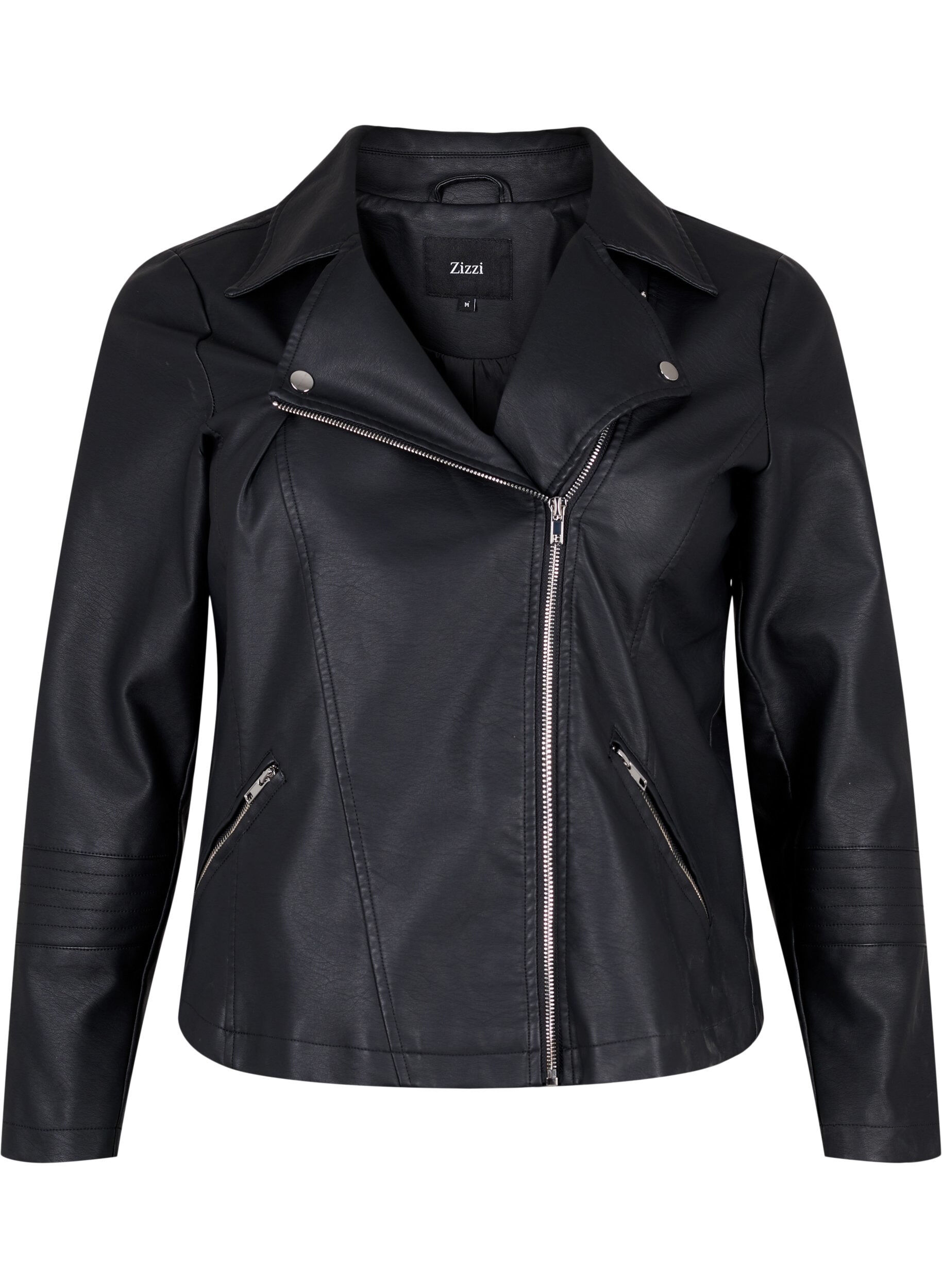 biker jacket in imitated leather