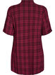 Tunic with short sleeves and checkered pattern, Dark Bordeaux, Packshot image number 1