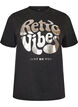 Organic cotton graphic T-shirt, Black, Packshot image number 0