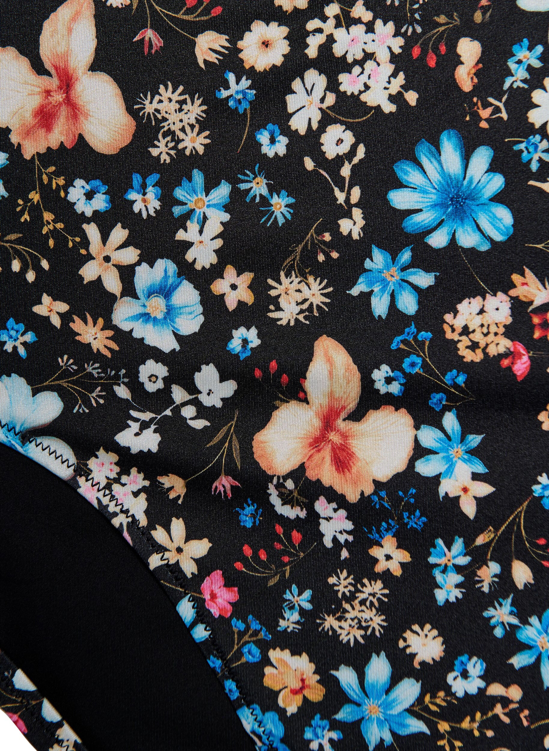 Zizzifashion High-waisted floral bikini bottoms, Blue, Packshot image number 2